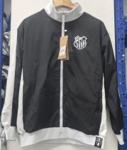 24-25 Santos FC Black White Windbreaker