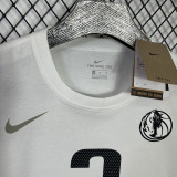 T140 Dallas Mavericks IRVING #2 White High Quality Casual T-Shirt