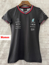 2024 F1 Formula One Mercedes Women Black Racing Suit (女) 圆领