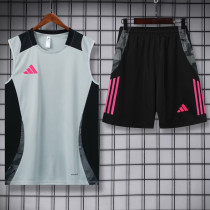 2024 AD Grey Tank top and shorts suit