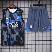 24-25 INT Gray blue Tank top and shorts suit