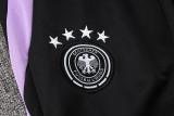 24-25 Germany Black Hoodie Half Pull Tracksuit #F595半拉连帽