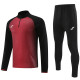 2024 JOM Red Black Half Pull Tracksuit #811(半拉链)