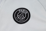 24-25 PSG Light gray Hoodie Half Pull Tracksuit #F585半拉连帽