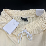 M006 Jordan Beige Pure Cotton Fabric Casual Short Pants