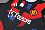 25-26 Man Utd Black Tank top and shorts suit