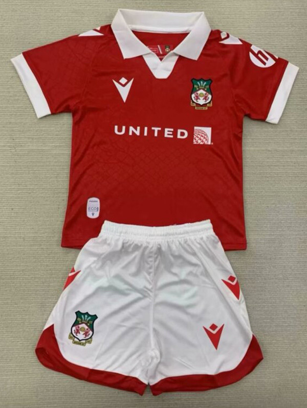 24-25 Wrexham FC Home Kids Soccer Jersey