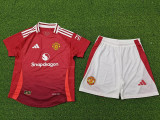 24-25 Man Utd Home Kids Player Version Soccer Jersey (球员童装)