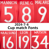 24-25 Man Utd Red Casual style Player Version Soccer Jersey *三叶草