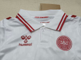 24-25 Denmark Away Kids Soccer Jersey