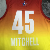 2023 ALL STAR MITCHELL #45 Yellow Top Quality Hot Pressing NBA Jersey (全明星)