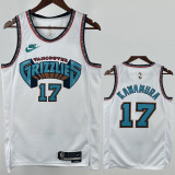 24-25 Grizzlies KAWAMURA #17 White Retro Top Quality Hot Pressing NBA Jersey