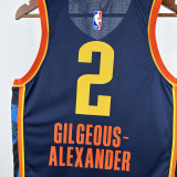 24-25 OKC Thunder GILGEOUS-ALEXANDER #2 Black City Edition Top Quality Hot Pressing NBA Jersey