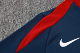 2024 NK Royal Blue Half Pull Tracksuit #05(半拉链)(红色领)