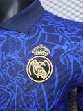 24-25 RMA Blue Special Edition Player Version Soccer Jersey 黄马龙头
