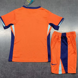 24-25 Netherlands Home Kids Soccer Jersey