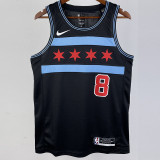 2019 BULLS LAVINE #8 Black City Edition Top Quality Hot Pressing NBA Retro Jersey