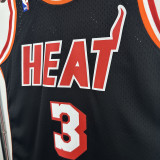 2013-2014 HEAT WADE #3 Black Retro Top Quality Hot Pressin g NBA Jersey