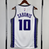 22-23 KINGS SABONIS #10 White Home Top Quality Hot Pressing NBA Jersey(V领）
