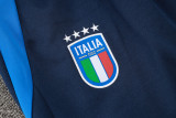 24-25 Italy Royal blue Hoodie Half Pull Tracksuit #F597半拉连帽