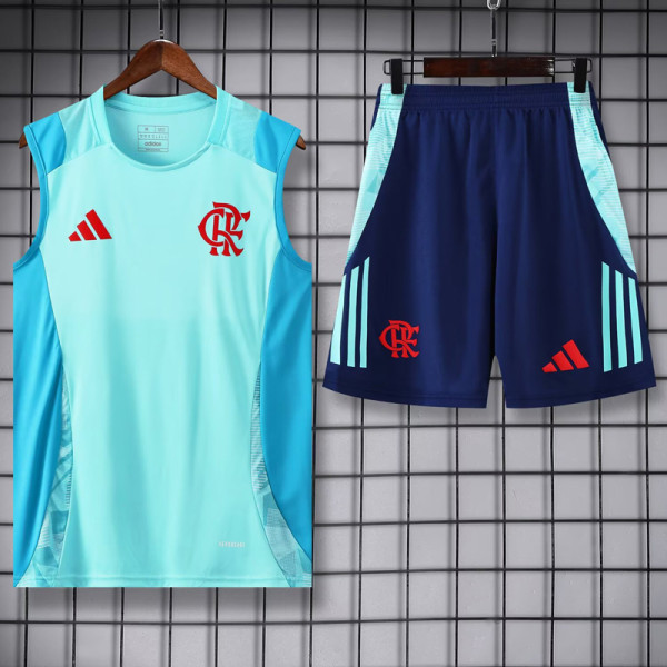 24-25 Flamengo Light green Tank top and shorts suit *背心套装