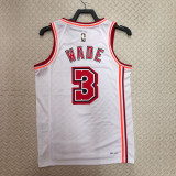 22-23 Heat WADE #3 White Top Quality Hot Pressing NBA Jersey (Retro Logo)