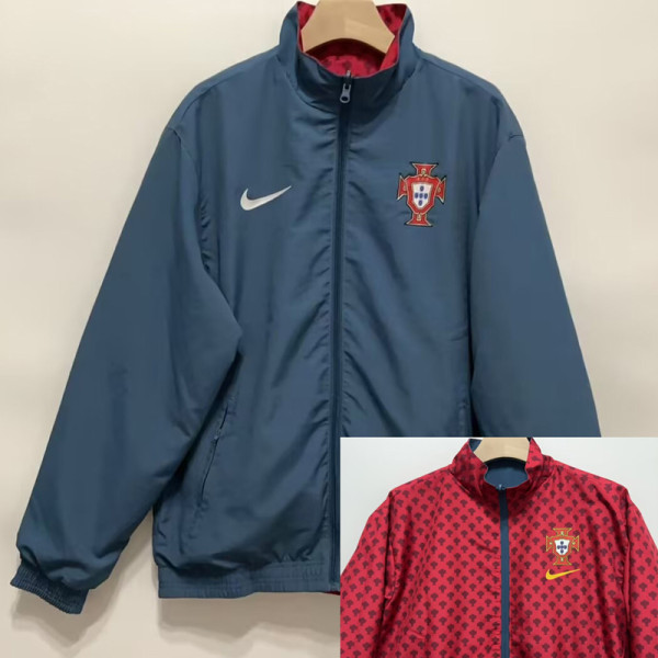 24-25 Portugal Blue & Red Double Sided Windbreaker (双面风衣)