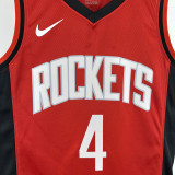 22-23 ROCKETS GREEN #4 Red Away Top Quality Hot Pressing NBA Jersey