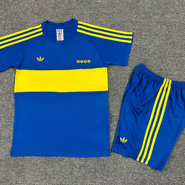 1981 Boca Home Kids Retro Soccer Jersey