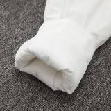 24-25 Bayern White Hooded Windbreaker Fabric Cotton Coat #G197