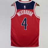 22-23 Wizards WESTBROOK #4 Red Top Quality Hot Pressing NBA Jersey