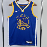 22-23 WARRIORS WIGGINS #22 Blue Top Quality Hot Pressing NBA Jersey (V领)
