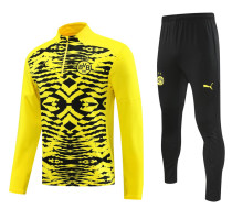 24-25 Dortmund Yellow Black Half Pull Tracksuit (半拉链)