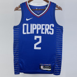 22-23 Clippers LEONARD #2 Blue Top Quality Hot Pressing NBA Jersey