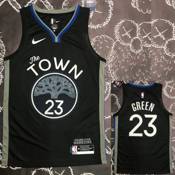 2020 Warriors GREEN #23 Black Grey Top Quality Hot Pressing NBA Jersey