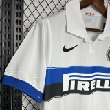 2009-2010 INT Away White Retro Soccer Jersey