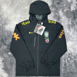 24-25 Brazil Velvet Thickened warm Black Outdoor Jackets #103加绒冲锋衣