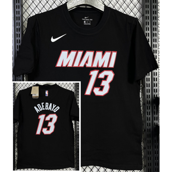 T143 HEAT ADEBAYO #13 Black High Quality Casual T-Shirt