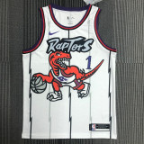 Raptors McGRADY #1 White Retro Top Quality Hot Pressing NBA Jersey