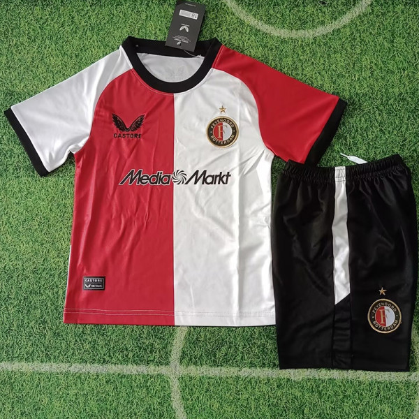24-25 Feyenoord Home Kids Soccer Jersey