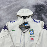 24-25 Brazil Velvet Thickened warm White Outdoor Jackets #103加绒冲锋衣