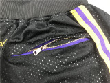Lakers Black City Edition Top Quality NBA Pocket Pants *湖人队