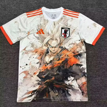 25-26 Japan White Special Edition Fans Soccer Jersey *橙白赛亚人