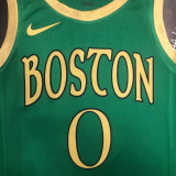 2020 CELTICS TATUM #0 City Edition Green Top Quality Hot Pressing NBA Jersey