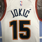 22-23 Nuggets JOKIC #15 White City Edition Top Quality Hot Pressing NBA Jersey