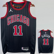22-23 BULLS DEROZAN #11 Black Top Quality Hot Pressing NBA Jersey (Trapeze Edition) 飞人版
