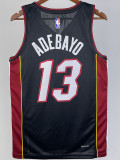22-23 HEAT ADEBAYO #13 Black Top Quality Hot Pressing NBA Jersey (V领）