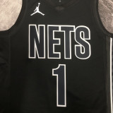 22-23 NETS BRIDGES #1 Black Top Quality Hot Pressing NBA Jersey (Trapeze Edition)