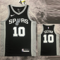 22-23 SA Spurs SOCHAN #10 Black Top Quality Hot Pressing NBA Jersey