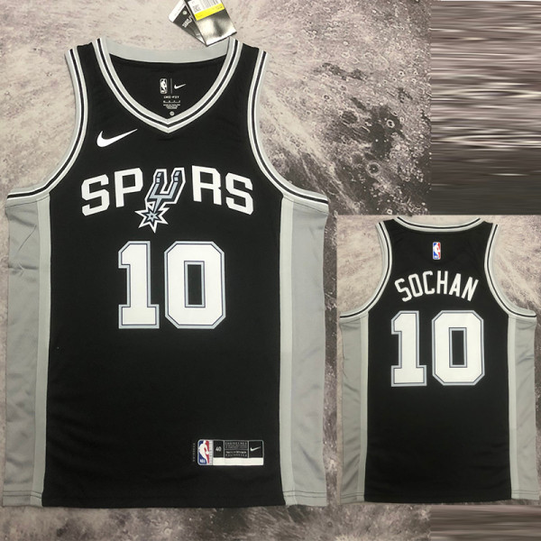 22-23 SA Spurs SOCHAN #10 Black Top Quality Hot Pressing NBA Jersey